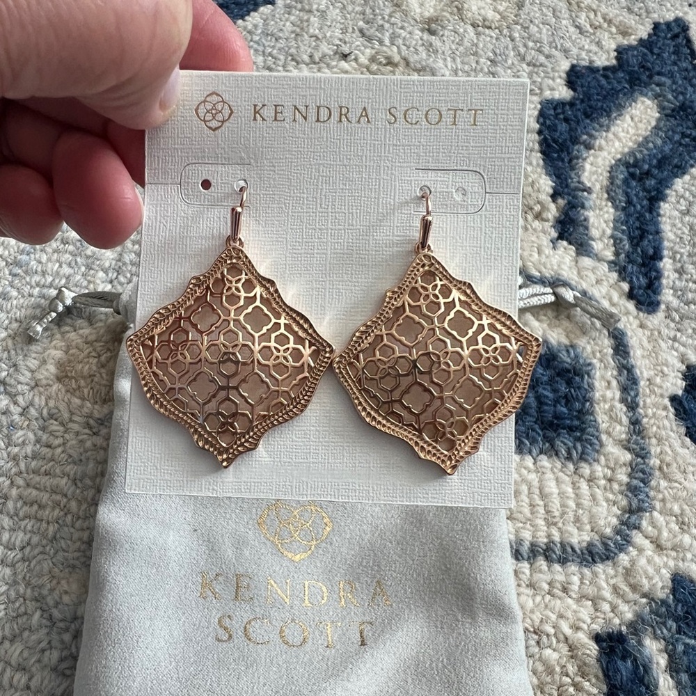Kendra Scott Kirsten Rose Gold Filigree Earrings